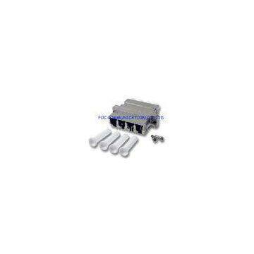 CATV Networks Optical Fiber Adapter LC Quad Metal Zirconia Ceramic Sleeve