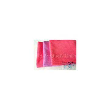 High Absorption Red Microfiber Cleaning Cloth With Silk Banded Edges 16