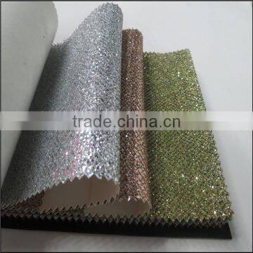 Made in China 2013Good style pu leather fabric glitter