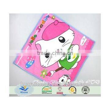 alibaba china cute cartoon printed 100% polyester fabric hand towels