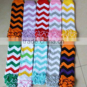 2013 New Style Chevron Leg Warmers with Ruffle