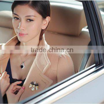 Womens Blue Yellow Oil Drop Eagle White Pearl Bead Elegant Fashion Breastpin Brooch Pin photo-5