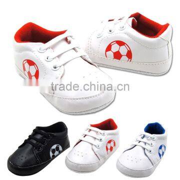 B22235A Classic football baby toddler shoes wholesale baby PU soft comfortable Toddler shoes