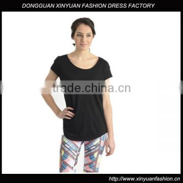 Women O Neck Cotton T Shirt Ladies Oure Black Loose T-Shirts