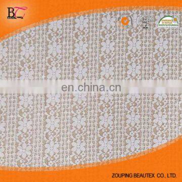 Supplier 100 polyester lace fabric and ivory guipure lace trim fabric