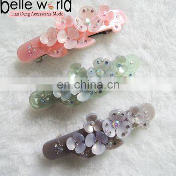 Fashion cute flowers acetate barrette accessories hair clips