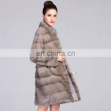 Women long Black Mink Coats