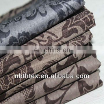 100% cotton printed herringbone fabric