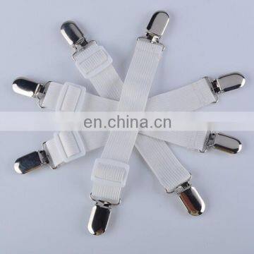 4-Piece Adjustable Bed Corner Holder Elastic Suspenders Clips photo-5