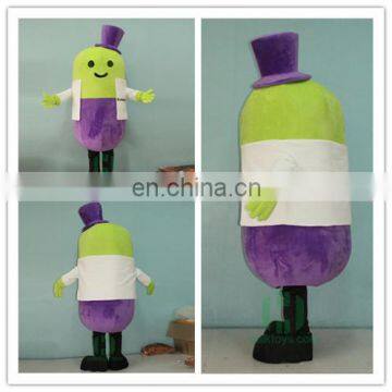 HI CE 2017 New design purple capsule mascot costume with hat for sale