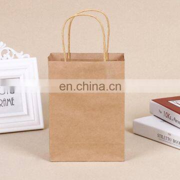 High Quality Customized Metal Bronze Gold / Silver Foil Hot Stamping Embossing Logo Ribbon Handle Bread Candy Packing Paper Bag photo-2