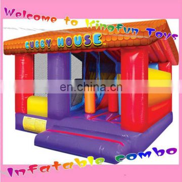 Cubby house inflatable slide combi