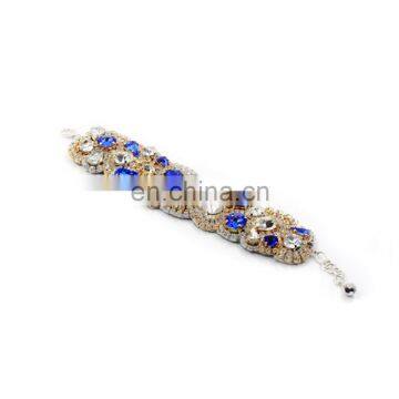 Aidocrystal Handmade Rhinestone Bridal Cuff Bracelets and Matching Earring Jewelry Set photo-2