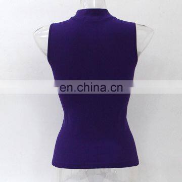 2015 Simple Style Seamless Vest Half High Collar and Sleeveless Clothing photo-3