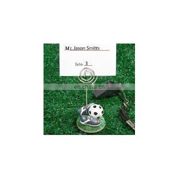 Soccer themed place card holders favors