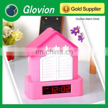 Top quality cute bird alarm clock Novelty LED Digital Shooting Target Laser Alarm Clock digital alarm clock