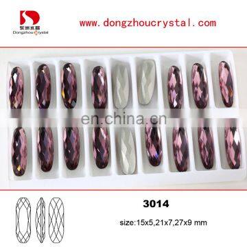 long oval crystal pointback fancy stone wholesale cheap for craft