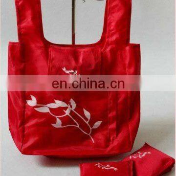 2015 Hot sale eco-friendly new design vest foldable shopping bag