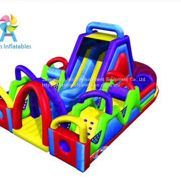 Large massive adult rent inflatable obstacle course for sale