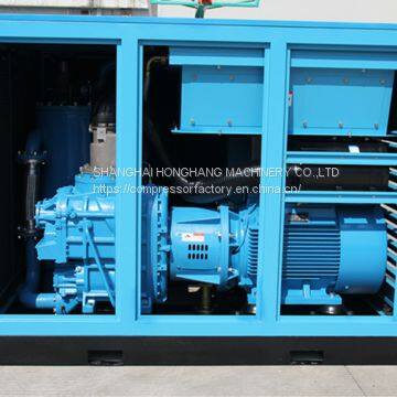 Two stage compression screw air compressor