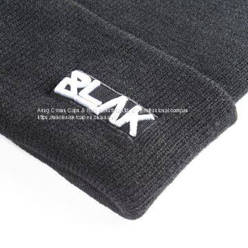 Embroidery Logo Acrylic Knitted Beanie Cap Hat for Man photo-5