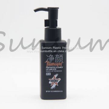 100ml Square Shape Black Matte Cosmetic Shampoo Bottle