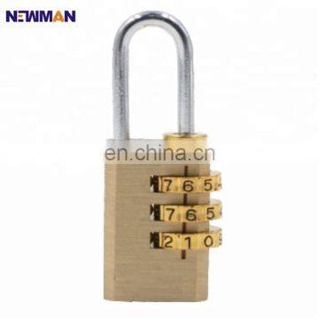 keyless security brass combination padlock,mini rectangular safety brass password lock