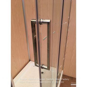 Shower Room Shower Enclosure Rectangle 2 Fixed Panels 1 Sliding Door photo-4