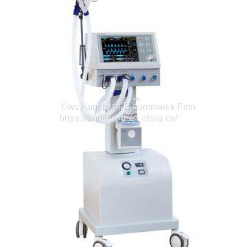 Hospital ICU Ventilator Medical Breathing Equipment With Air Compressor