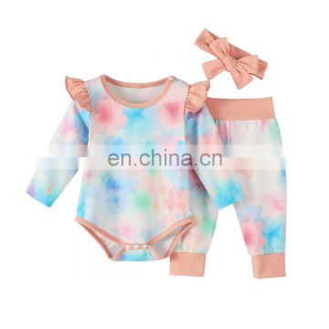 Baby Flutter Sleeve Bodysuit Outfit Toddler Girl Clothes