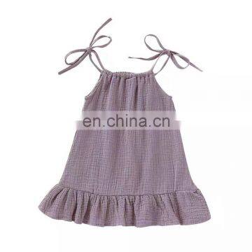 Summer Girls'New 2009 Infant and Young Children's Lovely Lace Pure Cotton line and Hemp Sleeveless Dress Skirt