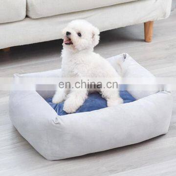 Rectangle Dog Bed Soft Velvet Fabric Pet Bed for Dogs & Cats With Non Slip Bottom photo-6