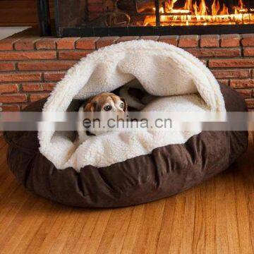 100% cotton animal pet bed with foam pet sleeping bag for dog and cat