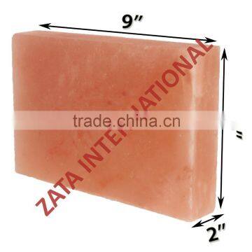 Himalayan Natural Crystal Rock Salt Tiles Plates Slabs Size 9" x 6" x 2" for BBQ Barbecue Cooking searing Serving Grilling