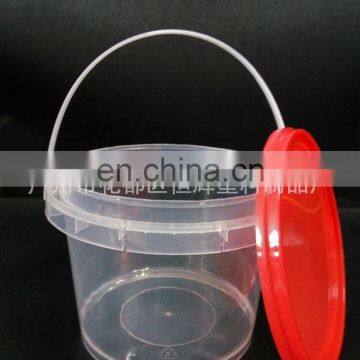 Customized Color 500ml Food Grade Round Plastic Bucket With Lid and Handle for Salad photo-3