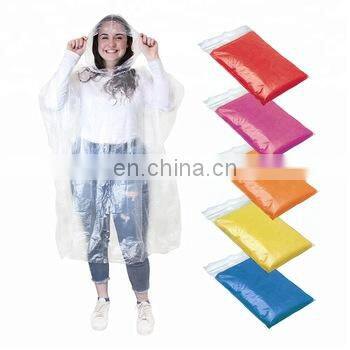 Good Quality Lightweight Waterproof  Disposable Raincoat Plastic Raincoat