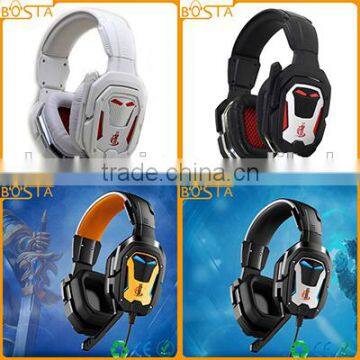 Wholesale factory design fashion stereo best selling 7.1 sound LED gaming headsets