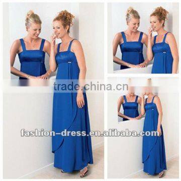 Elegant Beautiful Royal Blue Straps Maternity Bridesmaid Dress Patterns