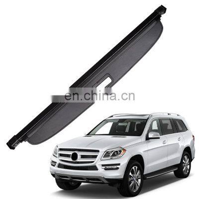 Black Beige Color Canvas Retractable Cargo Cover Tonneau Cover For Mercedes Benz GL350 450 2013-2017