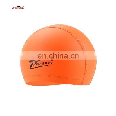 Custom Logo Cheap Swimming Cap PU Material Water Sports Swimming Cap Children's Swimming Cap photo-5