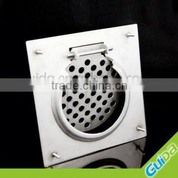 SS304/201 square turnover polished stainless steel floor grate drain