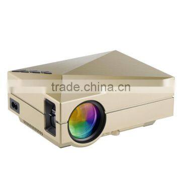 2015 Original GM60 Cheap Projector 1000 Lumens 1920 x 1080 Video USB VGA SD Home Video GM 60 HDMI Projector Beamer White Gold photo-2