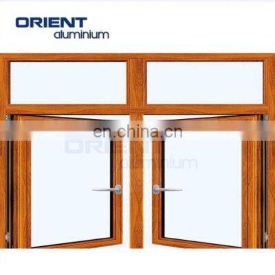 China customized double glazed powder coating simple design aluminium casement windows