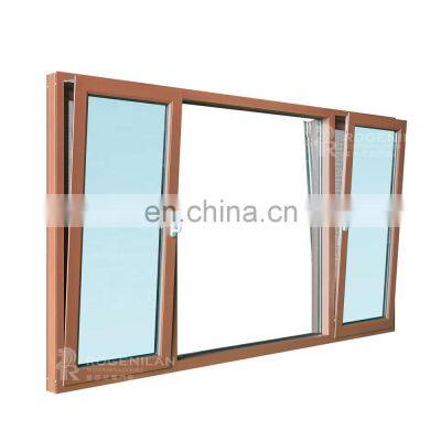 Customized Luxury Double Glass Aluminum Hurricane Impact Mute Turn-tilt Windows