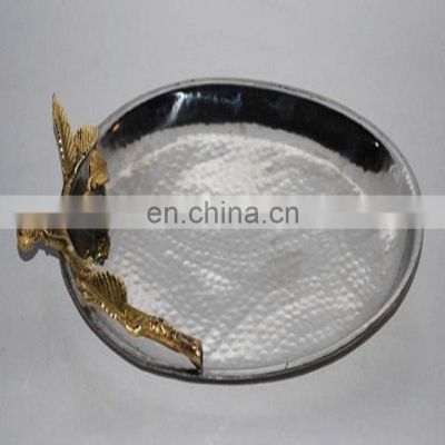 brass silver plated luxury serving tray