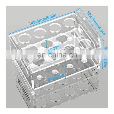 12 Holes Clear Acrylic Test Tube Holder photo-3