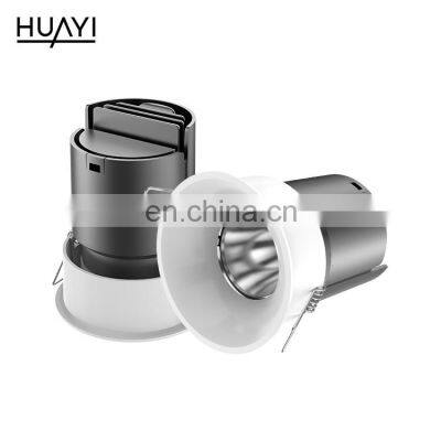 HUAYI Low Power Consumption Aluminum Checkroom Indoor 7W 9W 12W Round LED Commercial Spotlight