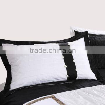 Black and White 100% Cotton Luxury Embroidered Hotel Bedding Set Professional Commercial Bed Linen photo-5