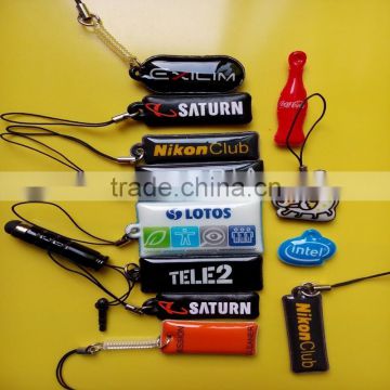 Factory mass customization pvc phone pendant /phone the plug