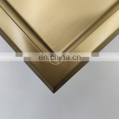 Bathroom Accessories Wall Mounted Recessed Stainless Steel Double Brushed Gold Black Shower Niche Metal Shelves photo-2